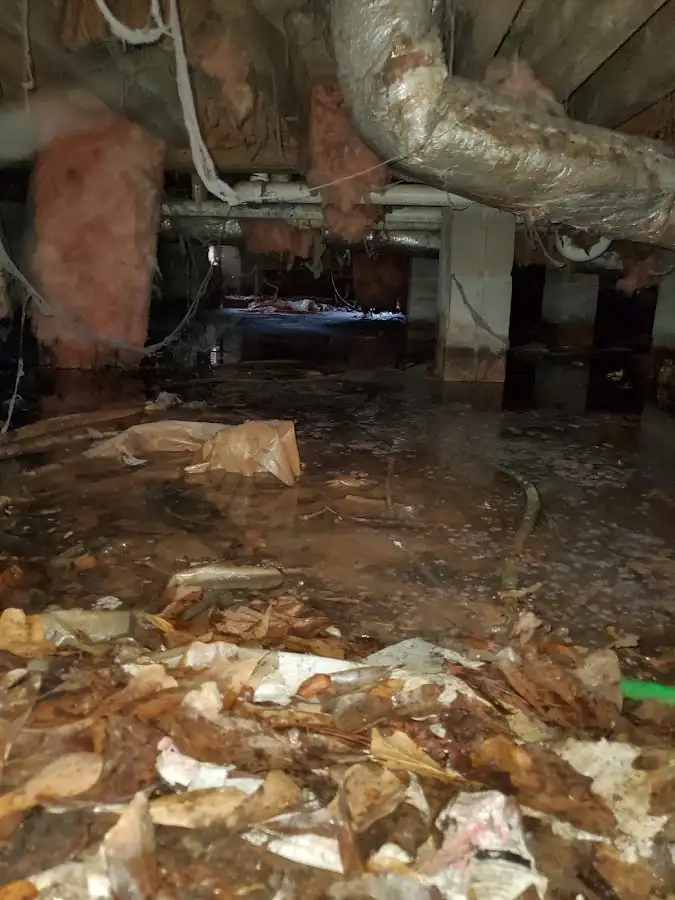 Crawl space flood assessment for Commercial Water Damage Restoration in Saginaw